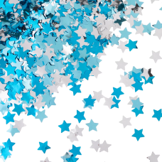 Конфетти фольга Звезда, Голубой микс, Металлик, 1,5 см, 50 г., 6014332