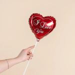 Шар (9''/23 см) Мини-сердце, Я Люблю Тебя, Красный, 1 шт., 202506