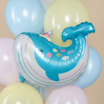 Шар (24''/61 см) Фигура, Кит в колпачке, 1 шт., 27471