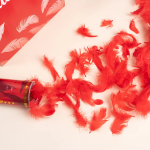 Пневмохлопушка (12/30 см), Это Любовь ..., Перья, Красный, 1 шт., 823190