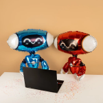 Шар (27''/69 см) Фигура, Робот, Синий, 1 шт., 901892A