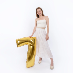 Шар (40''/102 см) Цифра, 7, Золото, 1 шт., 901767O