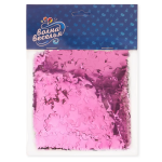 Конфетти фольга Звезда, Розовый, Металлик, 1,5 см, 50 г., 6015208