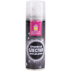 Блестки для декора в спрее, 175 мл, 50 г, Серебро, 1 шт. , 592284