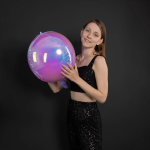 Шар 3D (22''/56 см) Сфера, Сиреневый, Хамелеон, 1 шт. в уп., 24945