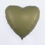Шар (18''/46 см) Сердце, Оливковый, Матовый, 1 шт., 201500MOL