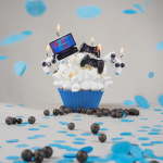 Набор свечей Фигура, Геймпад, Игра начинается, 3*2 + 4 см, 5 шт. с держат., 629273