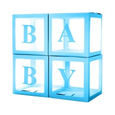 Набор коробок для шаров, Baby, Голубой, 30*30*30 см, 4 шт. в упак. , 617653