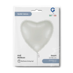 Шар (22''/56 см) Сердце, Белый, 1 шт. в уп., 22018WH-P