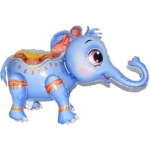Шар (28''/71 см) Фигура 3D, Маленький слоненок, Голубой, 1 шт. в уп., 19618