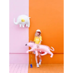 Шар (33''/84 см) Фигура, Слоник, Белый, 1 шт. в уп., 19620P