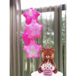 Шар (22''/56 см) Цветок, Сакура, Ярко-розовый, 1 шт., 21917