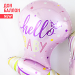 Шар (39''/99 см) Фигура, Соска Пустышка для девочки, Розовый, 1 шт., R582PV