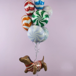 Шар (27''/69 см) Фигура 3D, Таксик в свитере, 1 шт. в уп., 23285