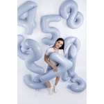 Шар (40''/102 см) Цифра, 7 Slim, Небесный, 1 шт. в уп., 941186