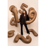 Шар (40''/102 см) Цифра, 4 Slim, Шоколад, Матовый, 1 шт. в уп., B901914MCH