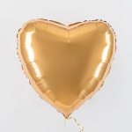 Шар (22''/56 см) Сердце, Золото, 1 шт. в уп., 22002G-P