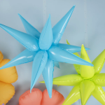 Шар 3D (26''/66 см) Звезда, Составная, Светло-голубой, Макарунс, 1 шт. в уп., 23565