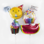 Шар (31''/79 см) Фигура, Счастливый кексик, Радужный, 1 шт., 25282