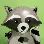 Шар 3D (21''/53 см) Фигура на подставке, Лесной Енот, 1 шт. в уп., 23849