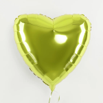 Шар (18''/46 см) Сердце, Лайм, 1 шт., 201500VEL