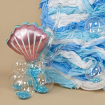 Шар (5''/13 см) Микро-сфера, Deco Bubble (синяя упаковка), Прозрачный, Кристалл, 10 шт. в уп., 5503100