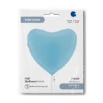 Шар (36''/91 см) Сердце, Светло-голубой, Макарунс, 1 шт. в уп., 360M00B-P