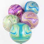 Шар 3D (24''/61 см) Сфера, Мраморная иллюзия, Фуше, Агат, 1 шт., 550573F