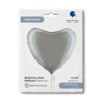 Шар (36''/91 см) Сердце, Серебро, Голография, 1 шт. в уп., 360P01RHPU-P