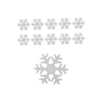 Декоративное украшение Снежинки Пушинки, 4 и 10 см, Белый, 11 шт., 6230830