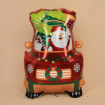 Шар 3D (47''/119 см) Фигура на подставке, Автомобиль Деда Мороза, 1 шт. в уп., 26021