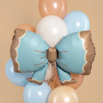 Шар (37''/94 см) Фигура, Бант, Голубой, Сатин, 1 шт. в уп., 25106P