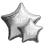 Шар (30''/76 см) Звезда, Серебро, 1 шт. в уп., 752432