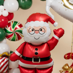 Шар (61''/155 см) Фигура 3D, Дед Мороз, Сатин, 1 шт. в уп., 26817