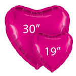 Шар (30''/76 см) Сердце, Фуксия, 1 шт. в уп., 759042