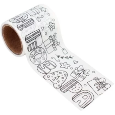 Лента самоклеящаяся, из бумаги (5 см*4,5 м) Поздравляю!, 1 шт., 79228