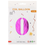 Шар (40''/102 см) Цифра, 0, Фуше, Металлик, 1 шт. в уп., 24220