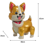 Шар (26''/66 см) Фигура 3D, Милый корги, 1 шт. в уп., 26328