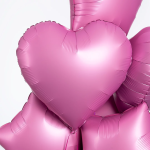 Шар (18''/46 см) Сердце, Розовый, Сатин, 1 шт., 27592