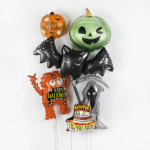 Шар (37''/94 см) Фигура, Монстр на Хэллоуин, Оранжевый, 1 шт., 35902