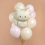 Шар (28''/71 см) Фигура, Кошечка с бантиком, 1 шт., 27548