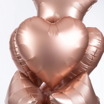 Шар (18''/46 см) Сердце, Розовое Золото, Сатин, 1 шт., 27619