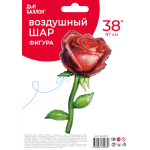 Шар (38''/97 см) Цветок, Роза, Красный, 1 шт. в уп., 26227P