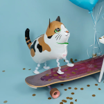 Шар 3D (24''/61 см) Ходячая Фигура, Пятнистый котенок, 1 шт. в уп., 24561P