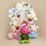 Шар 3D (47''/119 см) Фигура на подставке, Фламинго, Розовый, 1 шт. в уп., 27027