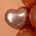 Шар (18''/46 см) Сердце, Розовое Золото, Металлик, 1 шт., 123130