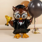 Шар (31''/79 см) Фигура, Сова Выпускник, 1 шт. в уп., 25059