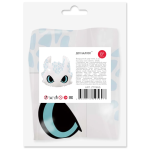 Шар с клапаном (8''/20 см) Мини-фигура, Любимый Дракон, Белый, 5 шт. в уп. (цв.этик.), 27116S5