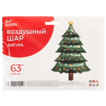 Шар (63''/160 см) Фигура, Новогодняя елка, 1 шт. в уп., 26849