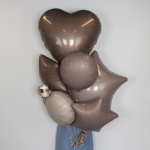 Шар (30''/76 см) Звезда, Мистик, Какао, Сатин, 1 шт. в уп., 221165